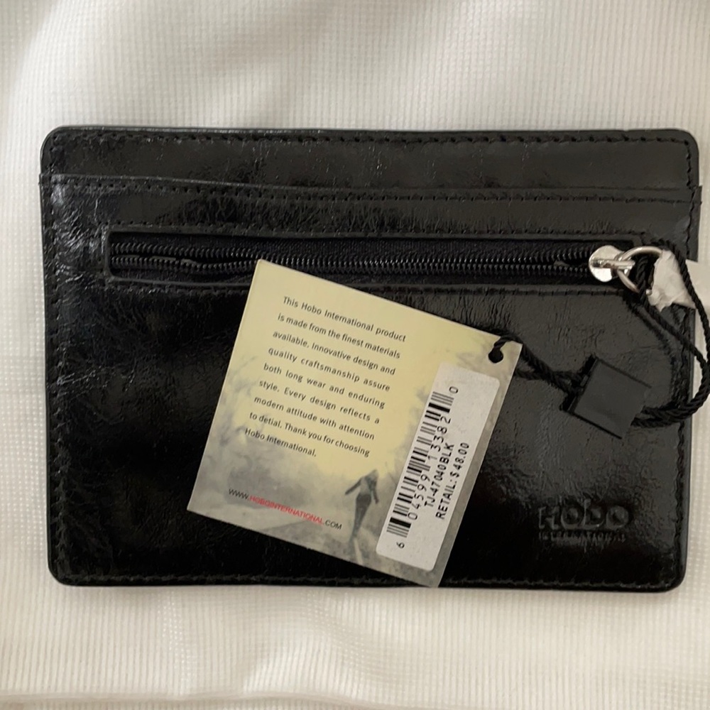Hobo International Euro Slide Credit Card Wallet, Black Leather